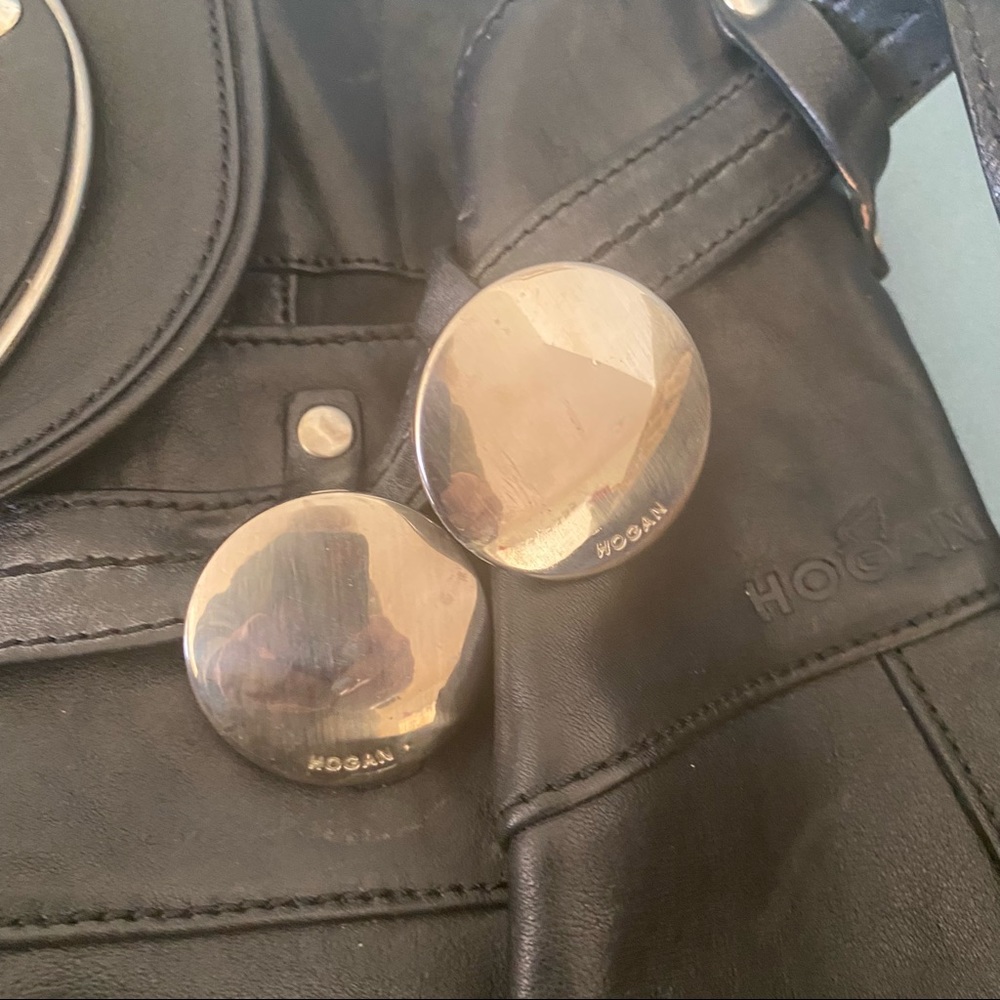 Hogan Black Leather Bucket Bag - Picture 8 of 12
